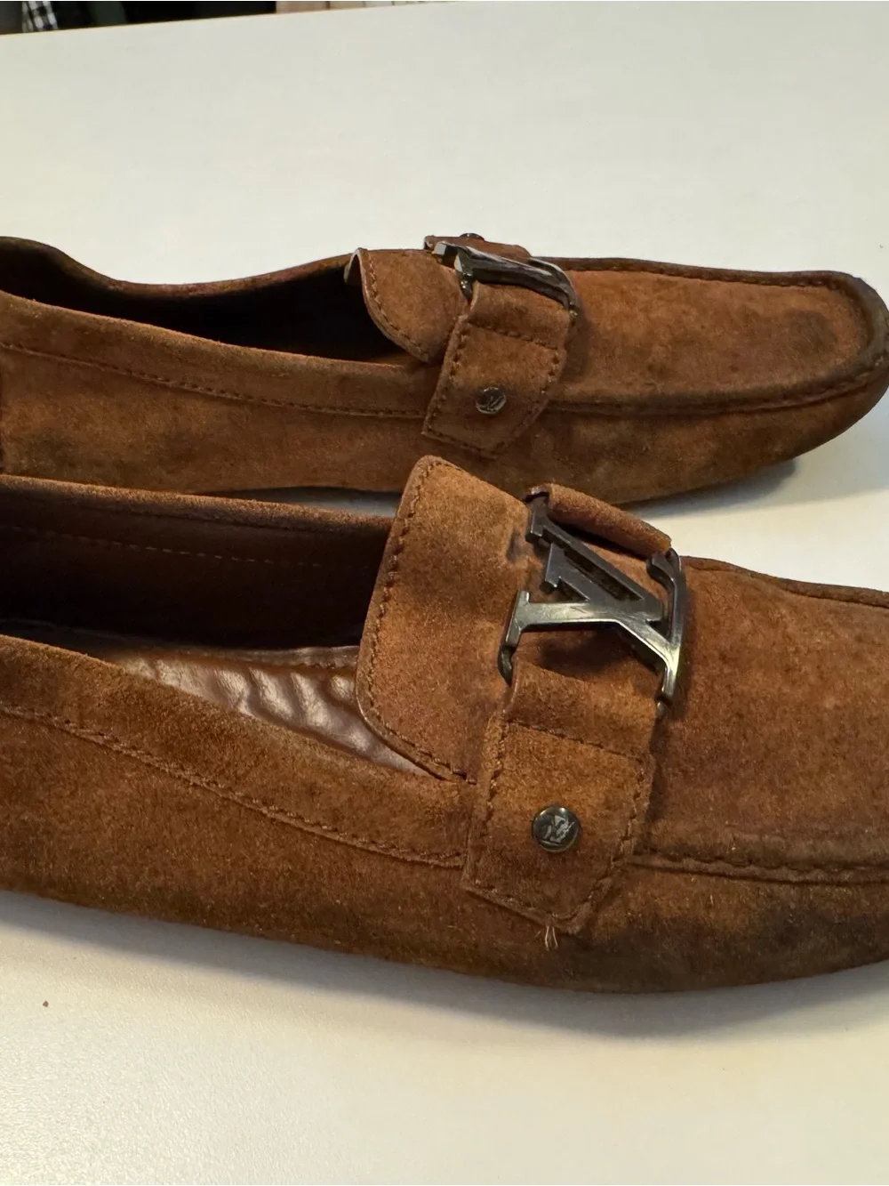 Louis Vuitton Monte Carlo Suede Moccasins